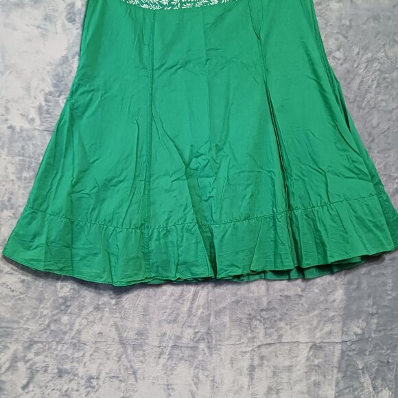 Apt 9 Skirt 14 Lined Green Cotton Boho Sequins - Picture 8 of 13